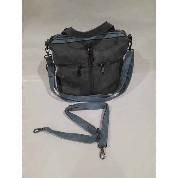 Handbags - Liz Soto Purse, Blue Leather Convertible